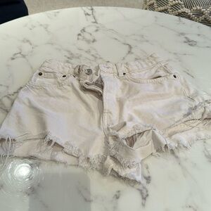 White Zara jean shorts